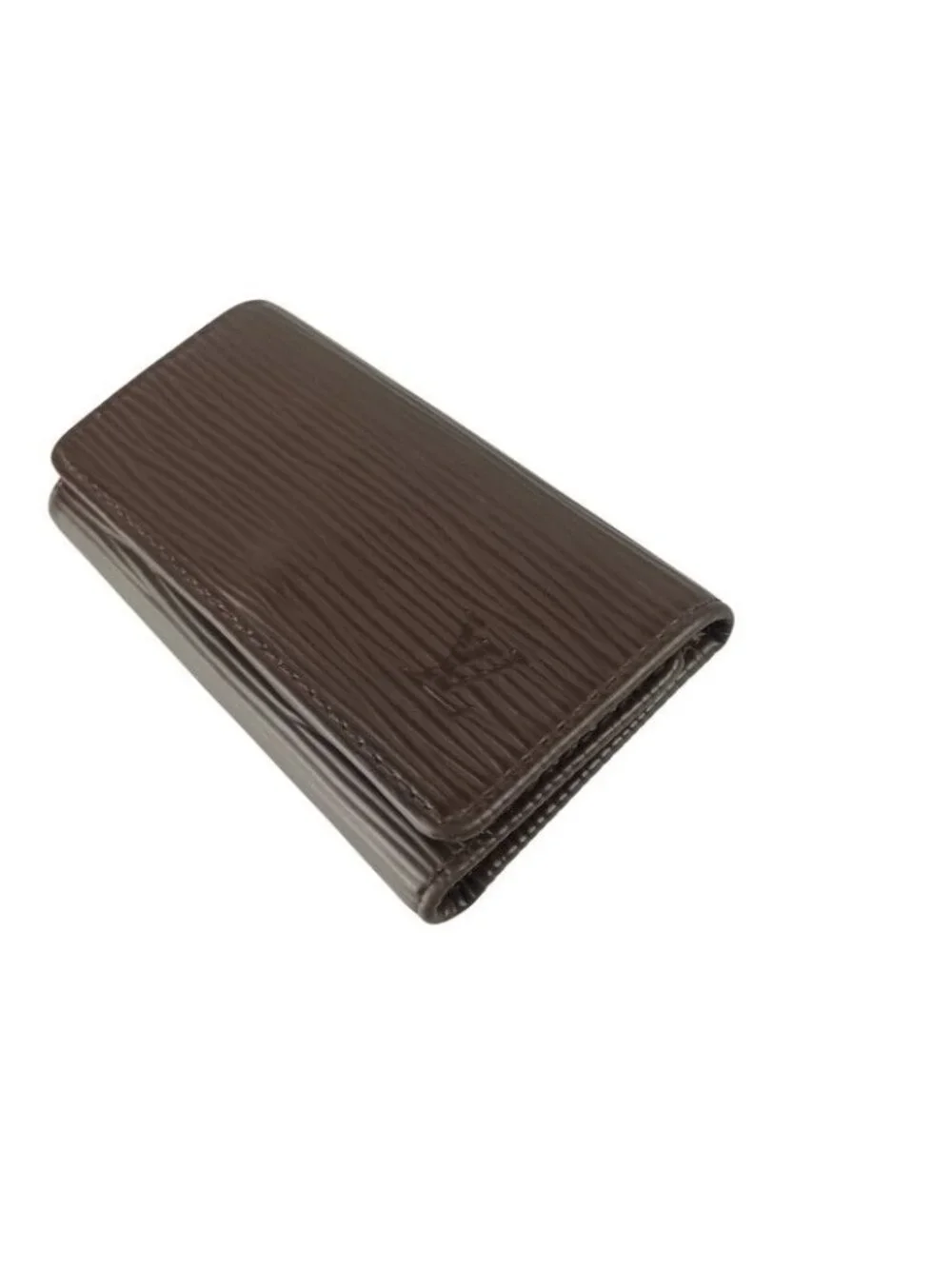 Louis Vuitton Key Case Epi Multicles 4 Mocha Leather Quadruple Strand Silver